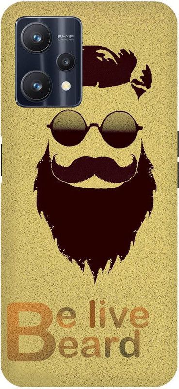 THE NARAYANA COLLECTIONS Back Cover for REALME 9 PRO- RMX3471-BEARD,MOUTCH,MUSTACHE,BELIVE  (Multicolor, Hard Case, Pack of: 1)
