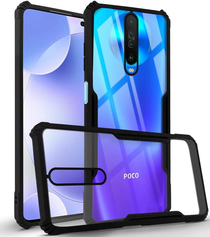 casohitech Back Cover for Xiaomi Redmi K30  (Black, Transparent, Pack of: 1)