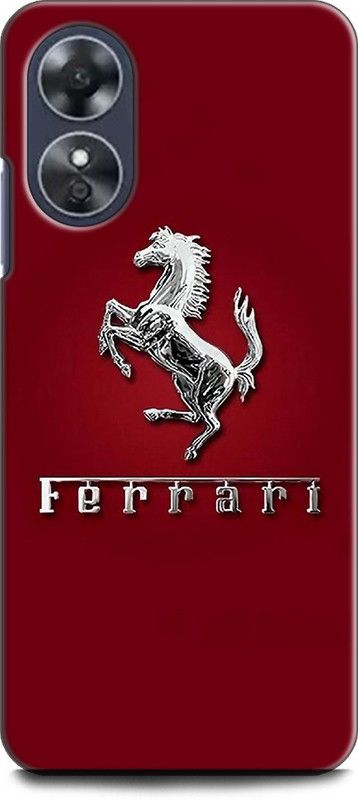 WallCraft Back Cover for OPPO A17, CPH2477 FERRARI, FERRARI LOGO, FERRARI SYMBOL  (Multicolor, Dual Protection, Pack of: 1)