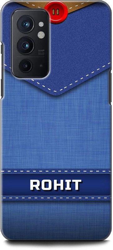 WallCraft Back Cover for OnePlus 9RT 5G ROHIT NAME, R LETTER, BLUE, JEANS, ALPHABET, DESIGN  (Multicolor, Dual Protection, Pack of: 1)