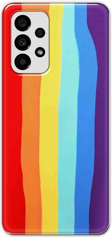 NDCOM Back Cover for Samsung Galaxy A73 5G Rainbow Color Printed  (Multicolor, Hard Case, Pack of: 1)