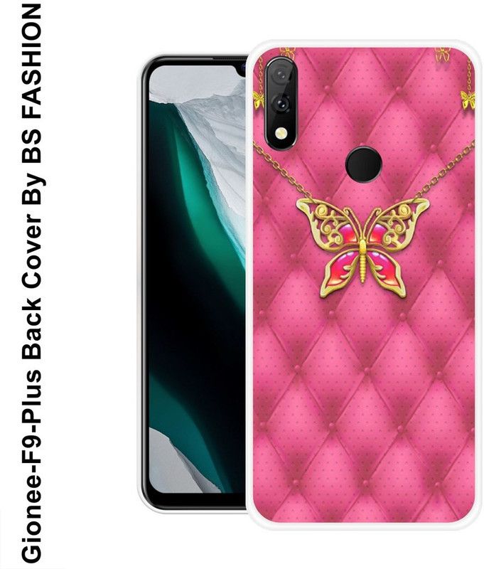 BSRAJ Back Cover for Gionee F9 Plus  (Pink, Gold, Silicon)