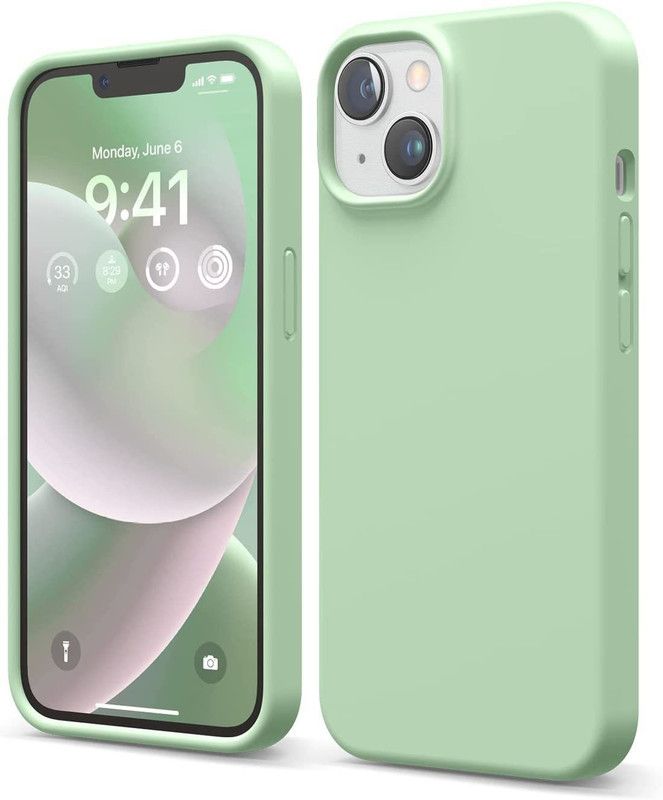 M cart Back Cover for Apple iPhone 14 Plus 6.7"  (Green, Dual Protection, Silicon, Pack of: 1)