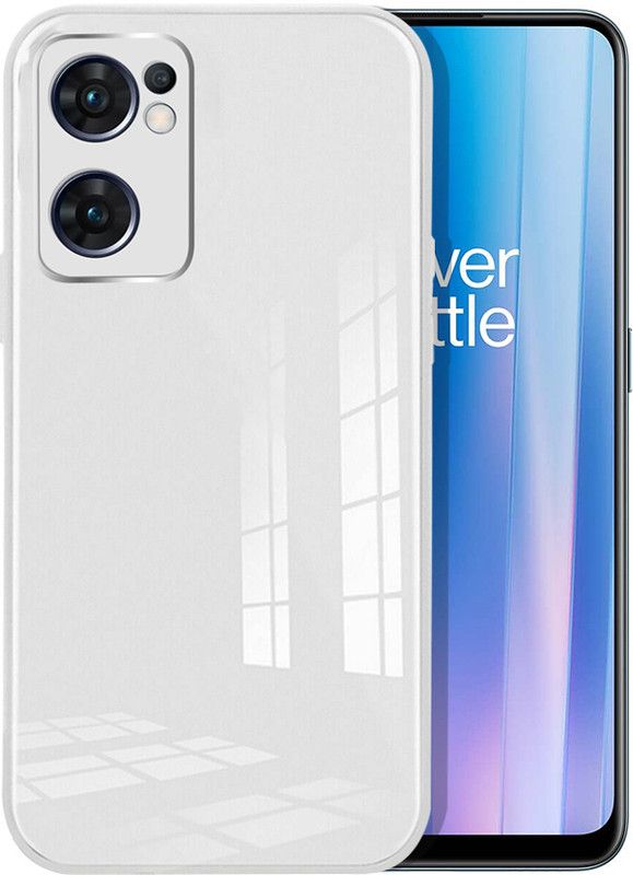 Alliance Back Cover for ONEPLUS NORD CE 2/1+NORD CE 2 HYBRID GLASS  (White, Shock Proof, Pack of: 1)