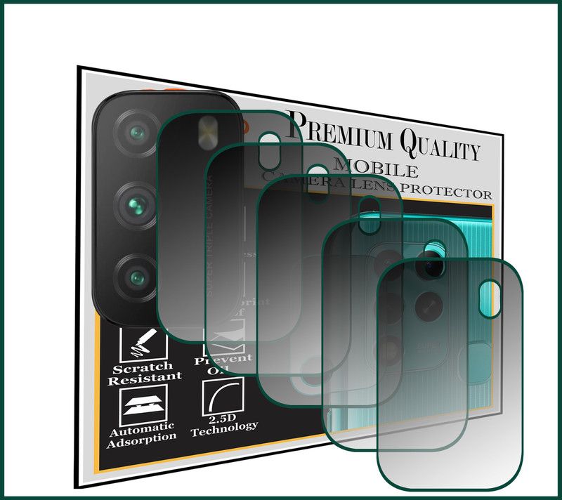 DAFFIN Back Camera Lens Glass Protector for POCO M3  (Pack of: 5)