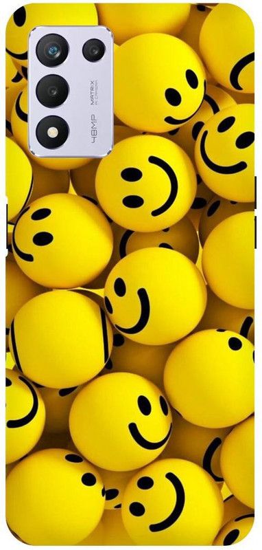 THE NARAYANA COLLECTIONS Back Cover for REALME 9 SE- RMX3461-SMILE,EMOJI,FACE,TEDDY,CARTOON  (Multicolor, Hard Case, Pack of: 1)