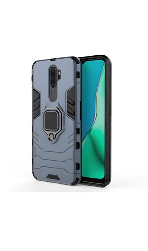 DEAL IN CASE Back Cover for Oppo A9 2020 Original-D5-Shock proof armor case with stand holder  (Blue, Shock Proof)