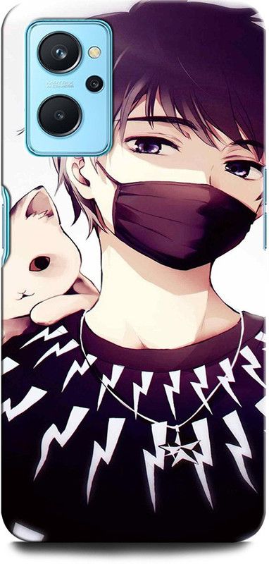 ORBIQE Back Cover for Realme 9i BOY, CAT, MASK BOY, ANIME, CUTE BOY  (Multicolor, Hard Case, Pack of: 1)