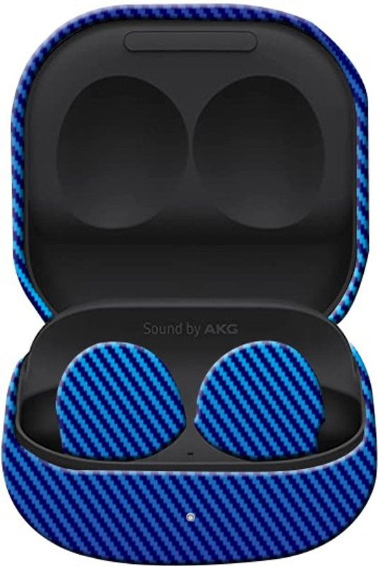 BUGGU Samsung Galaxy Buds 2 Mobile Skin  (Ultra Super Blue Carbon Fiber Skin With High Matte Finish.)