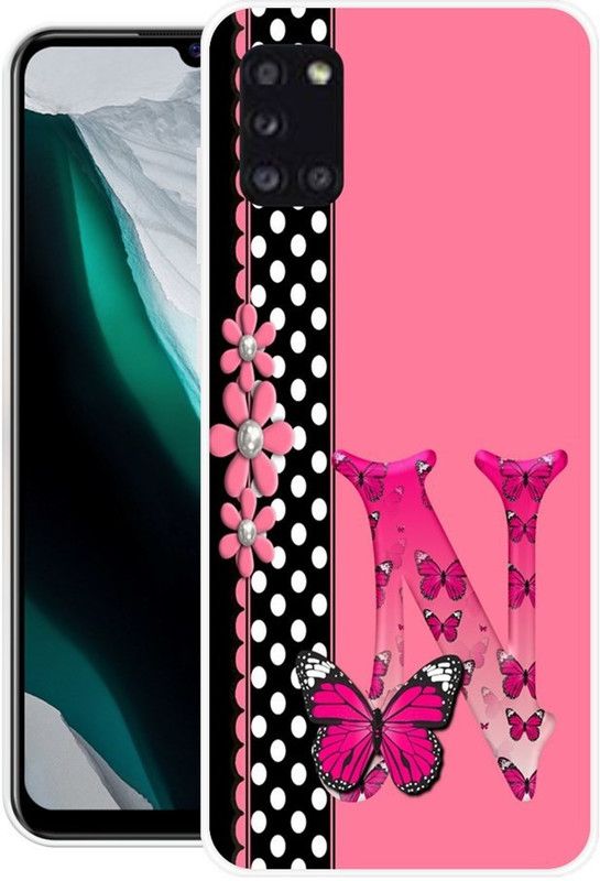 BLUEBUG Back Cover for Samsung Galaxy A31  (Pink, Black, Grip Case, Silicon)