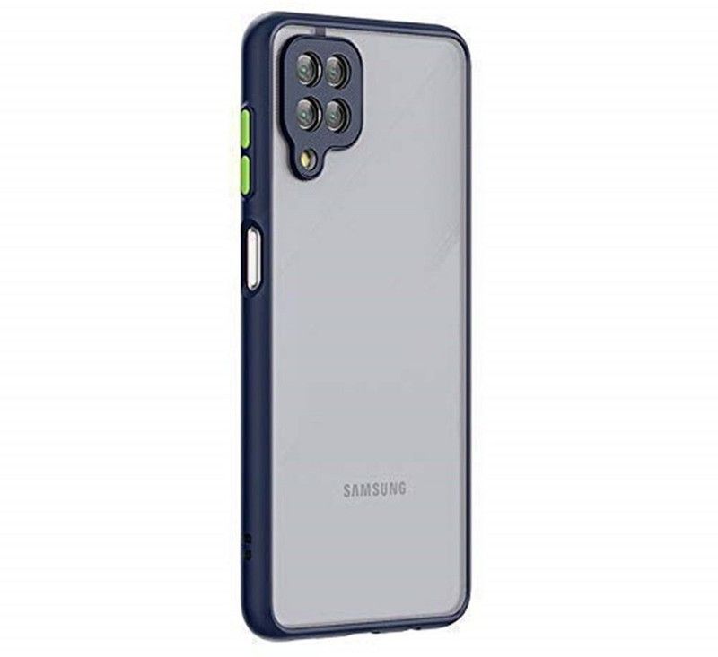 91 brand Back Cover for Samsung-M42  (Blue, Silicon, Pack of: 1)