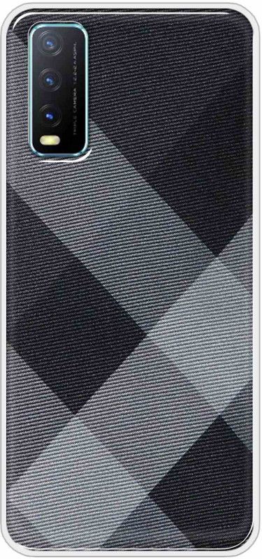 Print Zap Back Cover for Vivo Y20i, Vivo Y20, Vivo Y20G, Vivo Y12s  (Grey, Black, Flexible, Silicon, Pack of: 1)