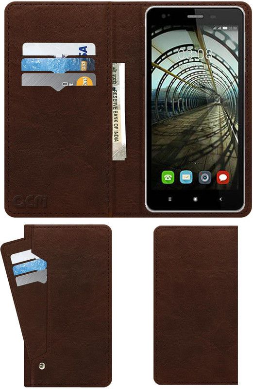ACM Flip Cover for Videocon Infinium Z51 Blaze  (Brown, Cases with Holder, Pack of: 1)