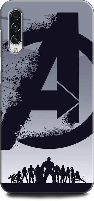Afterglow Back Cover for SAMSUNG Galaxy A30s AVENGERS LOGO, MARVEL, AVENGER, COMIC  (Multicolor, Shock Proof, Pack of: 1)