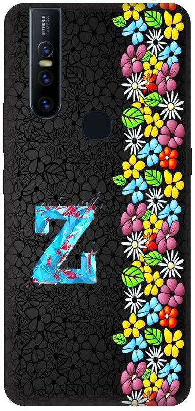SSMORYA Back Cover for Vivo V15, Z Flower Name Multicolour Printed Back Cover  (Multicolor, Shock Proof, Pack of: 1)