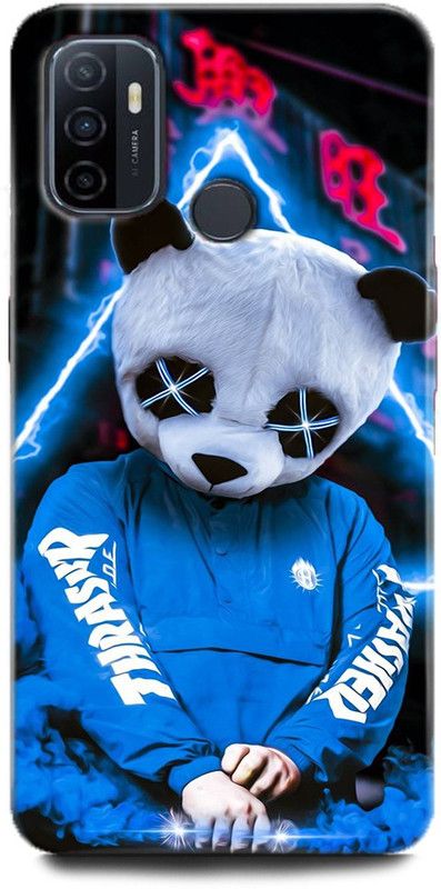 INDICRAFT Back Cover for OPPO A53, CPH2127 NEON TRAP BOY, PANDA, GALAXY, GAME OVER  (Multicolor, Hard Case, Pack of: 1)