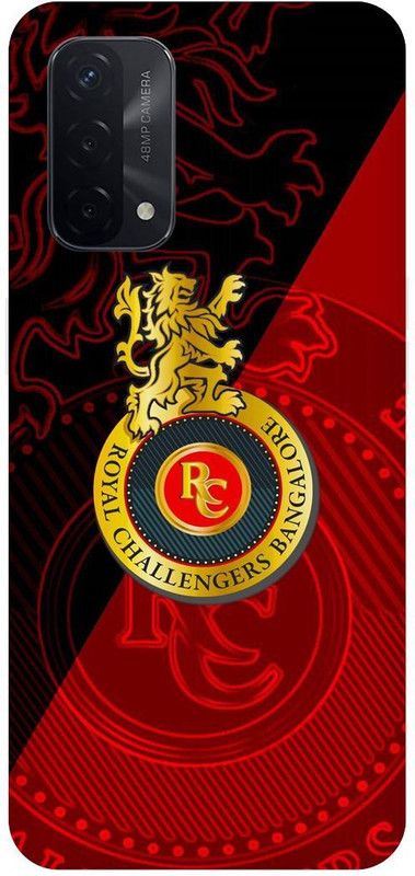 THE NARAYANA COLLECTIONS Back Cover for OPPO A74- CPH2219-RCB,LOGO,ROYAL,ENFILED,BIKE,BULLET  (Multicolor, Hard Case, Pack of: 1)