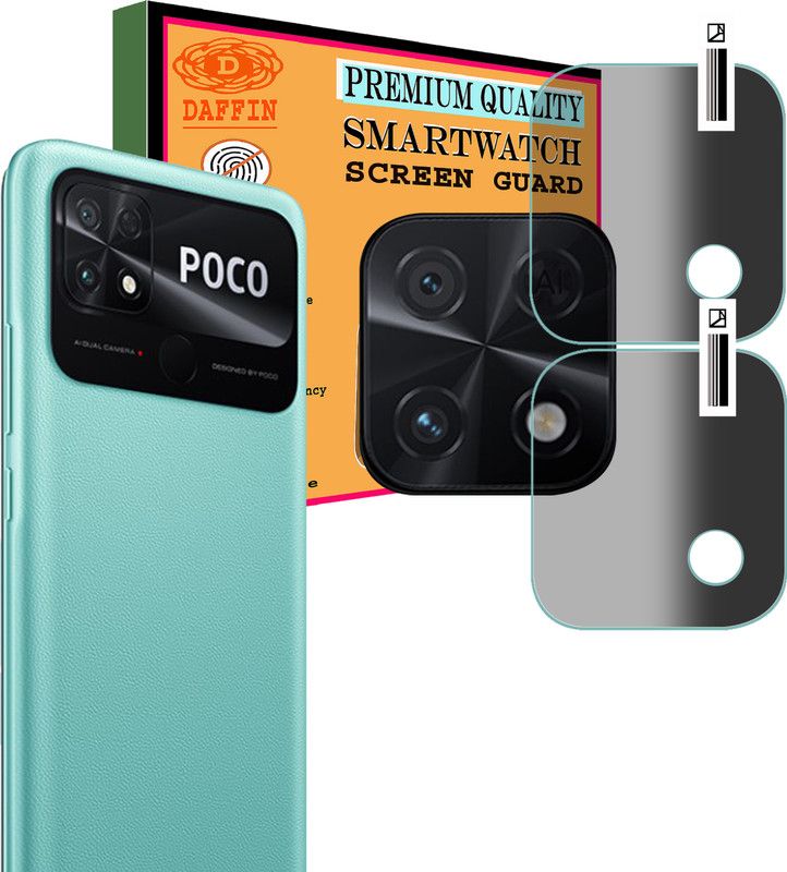 daffin Back Camera Lens Glass Protector for POCO C40  (Pack of: 2)