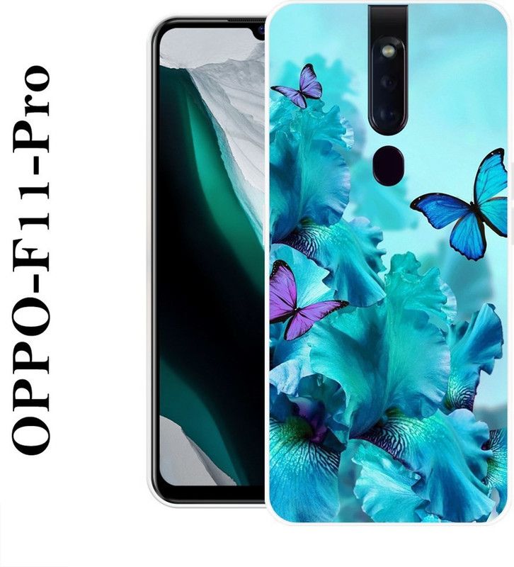 KLC Back Cover for Oppo F11 Pro  (Blue, Grip Case, Silicon)