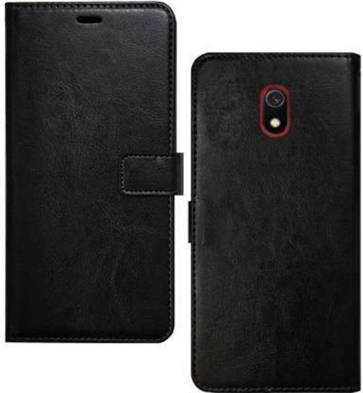 Just Be You Flip Cover for Xiaomi Redmi 8A Flip Cover Magnetic Leather Wallet Case Shockproof TPU  (Black, Dual Protection, Pack of: 1)