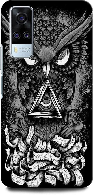 GRAFIQE Back Cover for VIVO Y31 OWL, TRIPPY, WORLD, EYE, USA, ILLUMINATI, MASONICO, OWL  (Multicolor, Shock Proof, Pack of: 1)