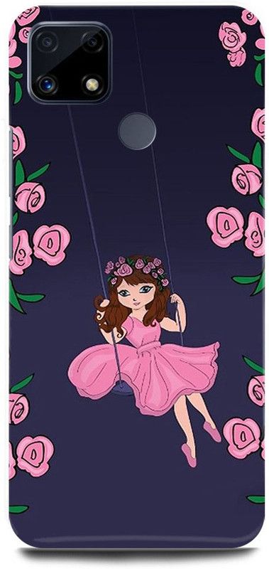 JUGGA Back Cover for realme C15, RMX2180, GIRL, ANIME, BTS, LOVELY GIRL, CARTOON, CUTE GIRL, DOLL  (Pink, Hard Case)