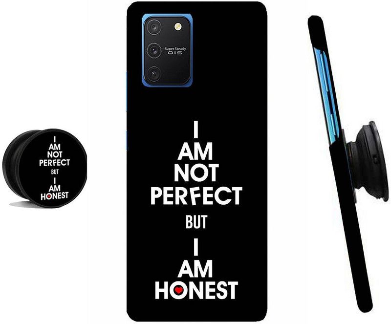 ZAPPY Back Cover for Samsung Galaxy S10 Lite  (Black, White, Cases with Holder)