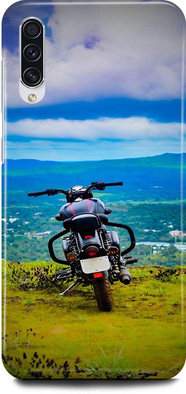 JUGGA Back Cover for SAMSUNG Galaxy A70, ROYAL, ENFIELD, BULLET, CLASSIC, BIKE, LOVER, RACER  (Blue, Hard Case, Pack of: 1)