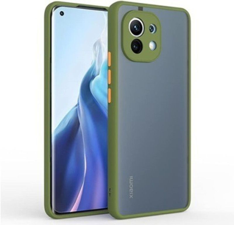 KANDIX Back Cover for MI 11 LITE  (Green, Silicon)