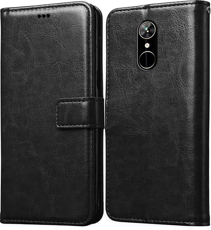 Casotec Flip Cover for Mobiistar X1 Selfie Leather Flip Cover  (Black, Pack of: 1)
