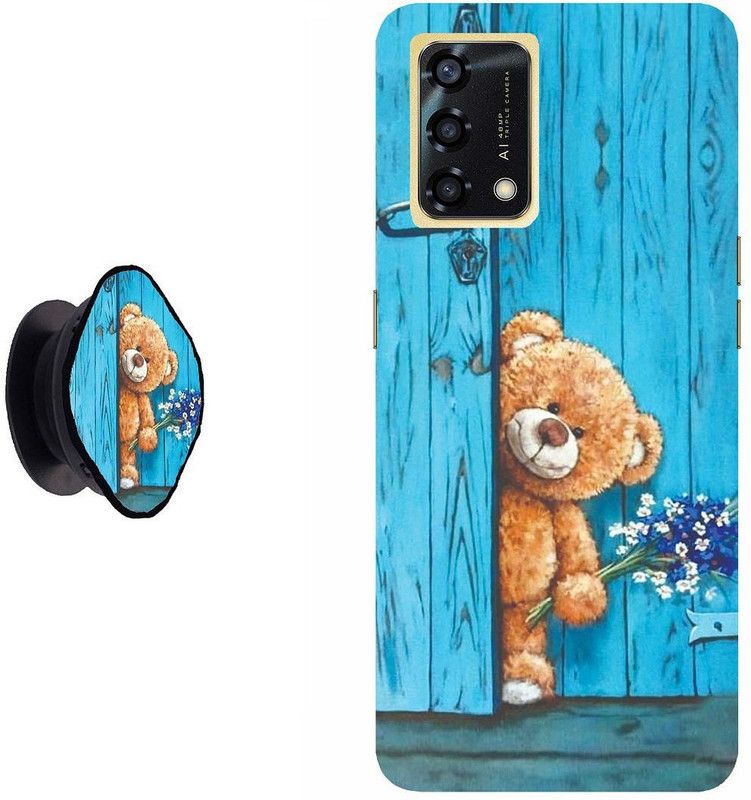 SPBR Back Cover for Oppo F19s  (Blue, Brown, Cases with Holder, Pack of: 2)