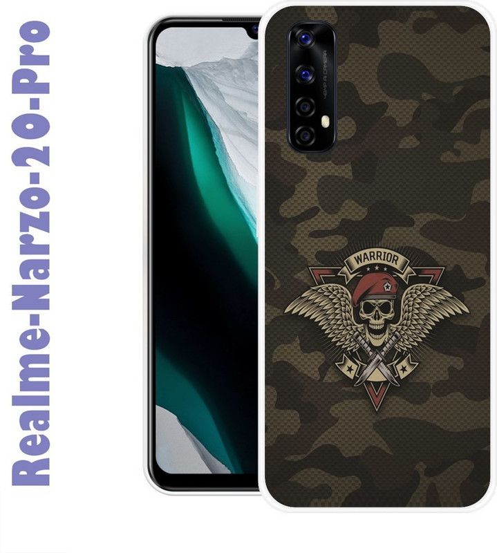 CellWorld Back Cover for Realme Narzo 20 Pro  (Brown, Silicon)