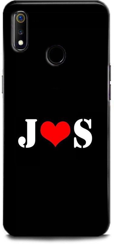 Afterglow Back Cover for Realme 3i J S, J LOVES S, NAME, LETTER, ALPHABET, JS LOVE, HART  (Multicolor, Shock Proof, Pack of: 1)