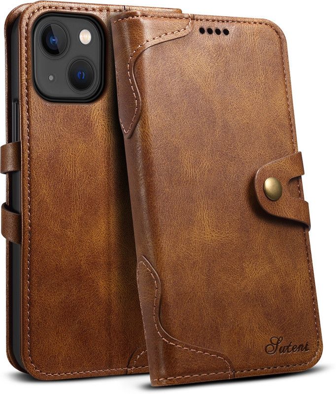 HEAVY DUTY Flip Cover for Apple iPhone 13  (Brown, Shock Proof, Pack of: 1)