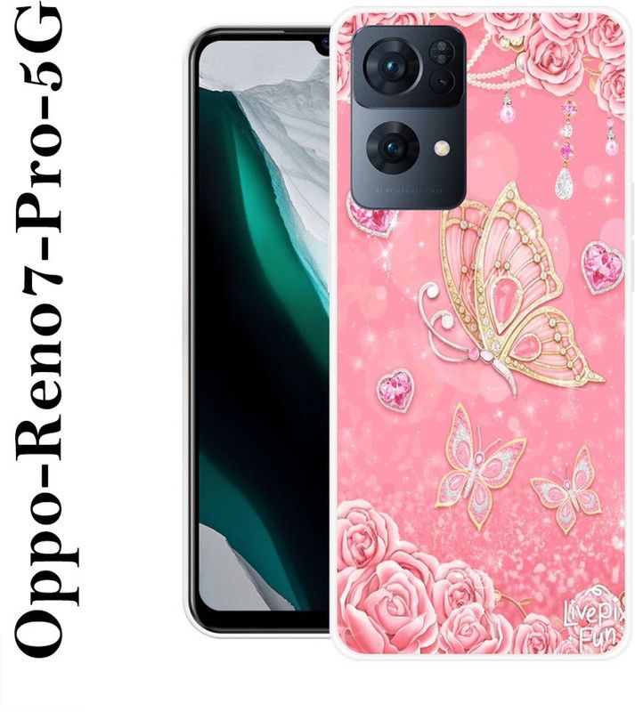 KLC Back Cover for Oppo Reno7 Pro 5G  (Pink, Silicon)