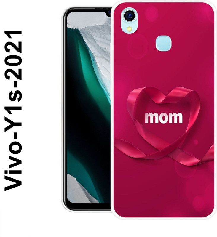 KUDI Back Cover for Vivo Y1s 2021  (Pink, Silicon)