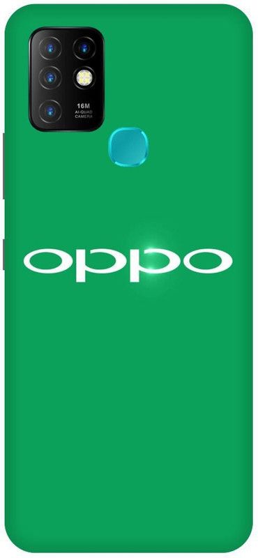 FIKORA Back Cover for Infinix Hot 10, X682B, OPPO, SIGN, LOGO, EMBLEM  (Green, Hard Case, Pack of: 1)