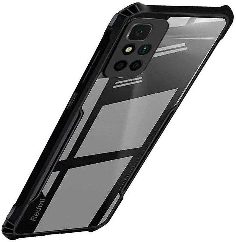 CELLCAMPUS Flip Cover for Redmi 10 Prime  (Black, Transparent, Grip Case, Pack of: 1)