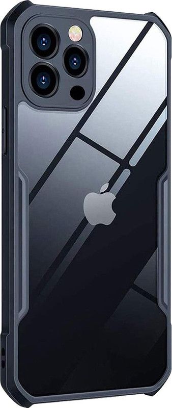 Nainz Back Cover for Apple iPhone 12 Pro  (Black, Transparent, Pack of: 1)