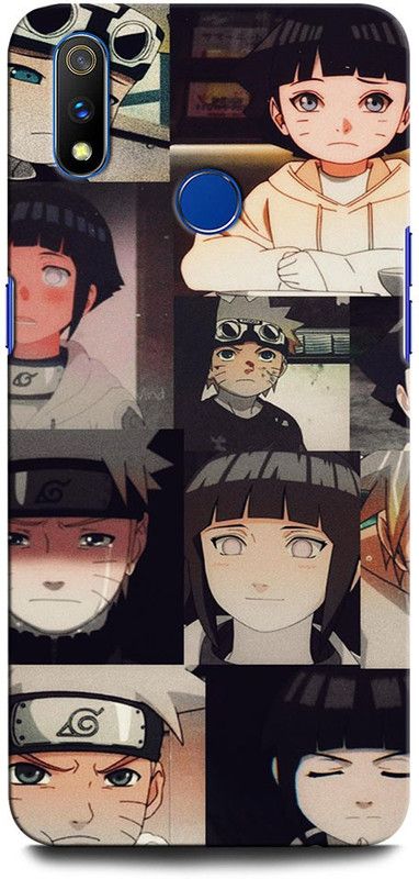 INTELLIZE Back Cover for Realme 3 RMX1825 NARUTO, HINATA, HYUGA, ANIME, NEON, GOKU  (Multicolor, Hard Case, Pack of: 1)