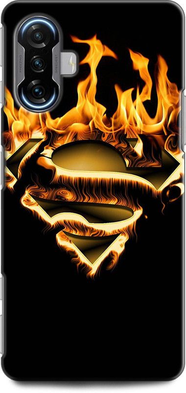 Wall Art Back Cover for POCO F3 GT SUPERMAN, LOGO, SUPERMAN SIGN, SUPERHERO, COMIC, DC COMIC  (Multicolor, Dual Protection, Pack of: 1)