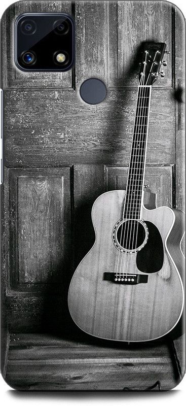 Afterglow Back Cover for Realme C12 GUITAR, GUITAR LOVE, COOL, LOVE, MUSIC, INSTUMENTS, BLACK AND WHITE  (Multicolor, Shock Proof, Pack of: 1)