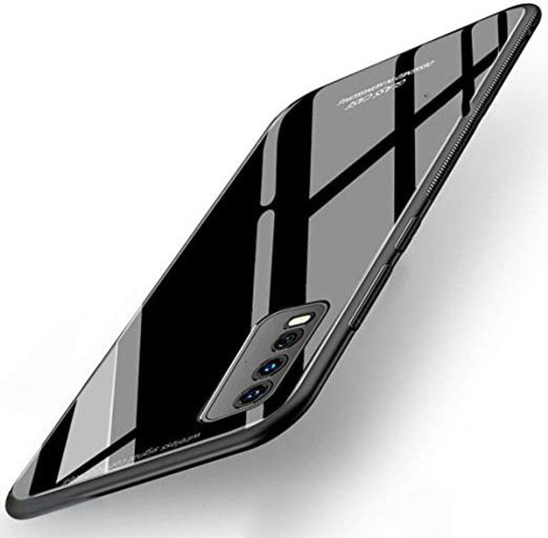 Yebhi Online Back Cover for Vivo Y20i |Premium Quality Glass| Stunning Look| Slim Fit  (Black, Grip Case, Pack of: 1)
