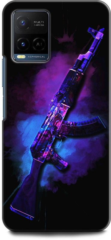KEYCENT Back Cover for Vivo Y33T, V2146 GUN, PISTOL, ARMY, MILITARY, REFILE, AMMO, PUBG  (Multicolor, Shock Proof)