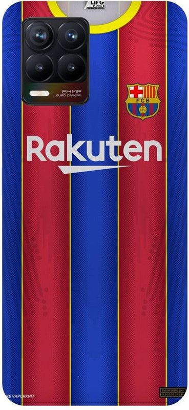 THE NARAYANA COLLECTIONS Back Cover for REALME 8 PRO  (Blue, Red, Hard Case, Pack of: 1)