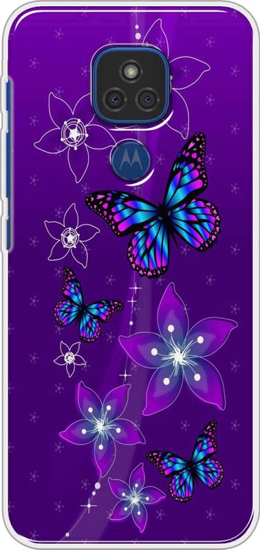 SmartGoldista Back Cover for Motorola Moto E7 Plus  (Purple, Grip Case, Silicon)