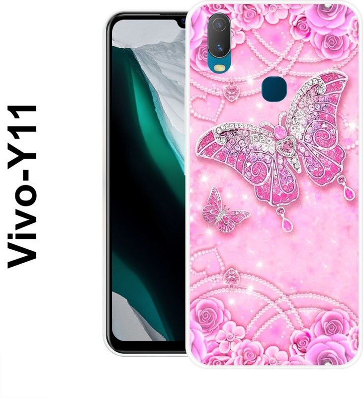 redfly Back Cover for Vivo Y11  (Pink, Grip Case, Silicon)