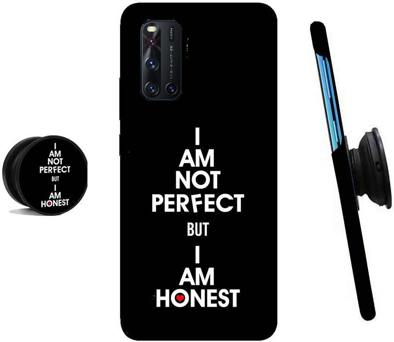 HELLO CASE Back Cover for Vivo V19  (White, Black, Cases with Holder)