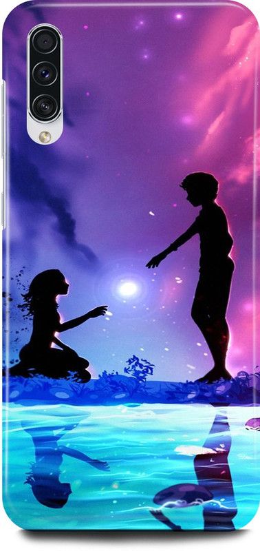 JUGGA Back Cover for SAMSUNG Galaxy A70, CUTE, COUPLE, LOVELY, COUPLE, GIRL, BOY, LOVE  (Purple, Hard Case, Pack of: 1)