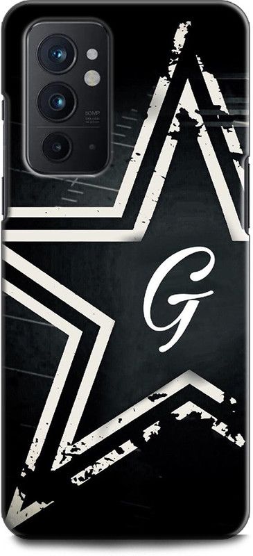 INDICRAFT Back Cover for OnePlus 9RT 5G G, G LETTER, STAR, BLACK, ALPHABET  (Multicolor, Shock Proof, Pack of: 1)